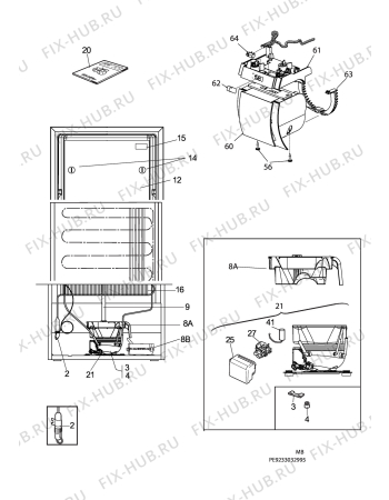 Взрыв-схема холодильника Electrolux ERF3716AOX - Схема узла C10 Cold, users manual